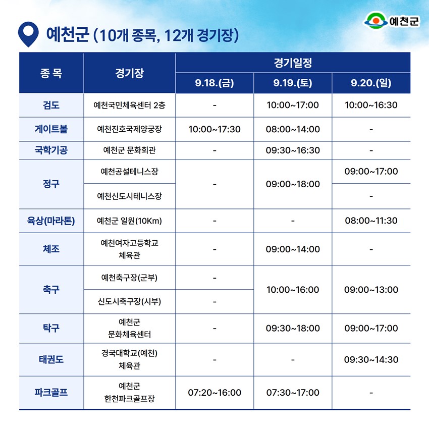 3.「제36회 2026 안동·예천 경북도민생활체육대축전」 개최 안내 | 9. 18.(금) ~ 9. 20.(일)